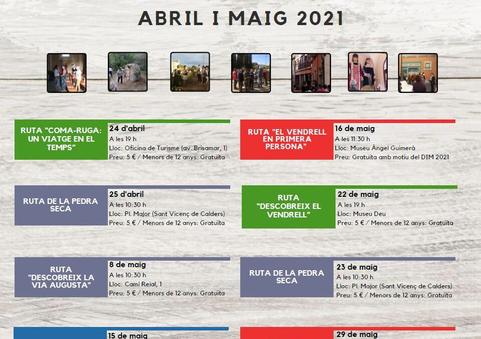 Se programan 8 rutas culturales entre abril y mayo para difundir el patrimonio del Vendrell