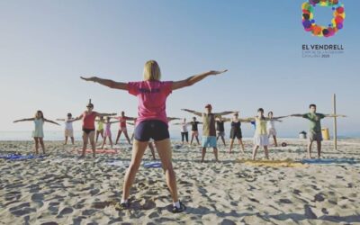 Gimnasia en la playa los meses de julio y agosto