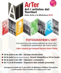 "Fotografiamos el arte": taller de fotografía en la Biblioteca Pública Terra Baixa con el fotógrafo Ramon Giner