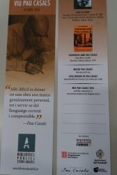 Primer punt de llibre commemoratiu de Pau Casals