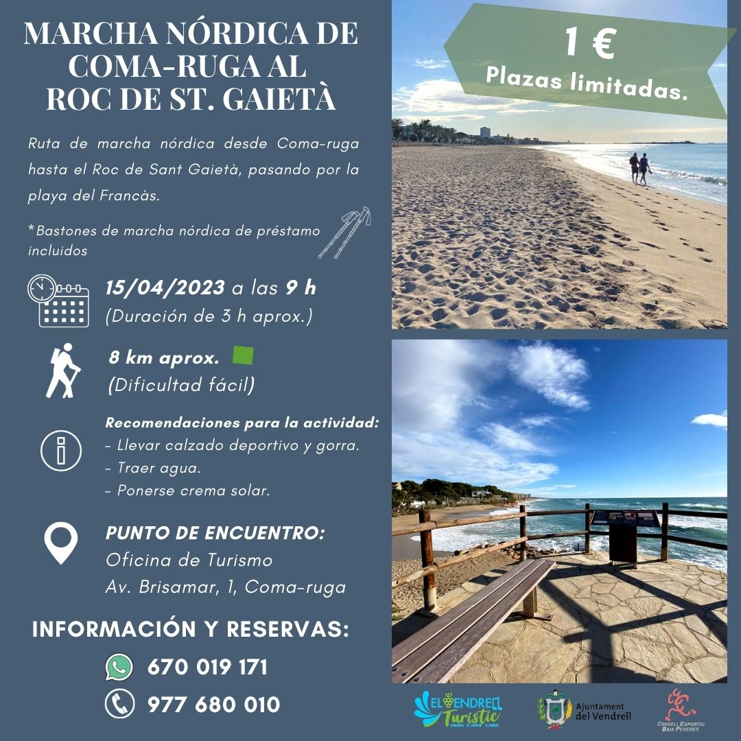 NORDIC WALKING FROM COMARRUGA TO ROC DE SANT. GAIETA 29