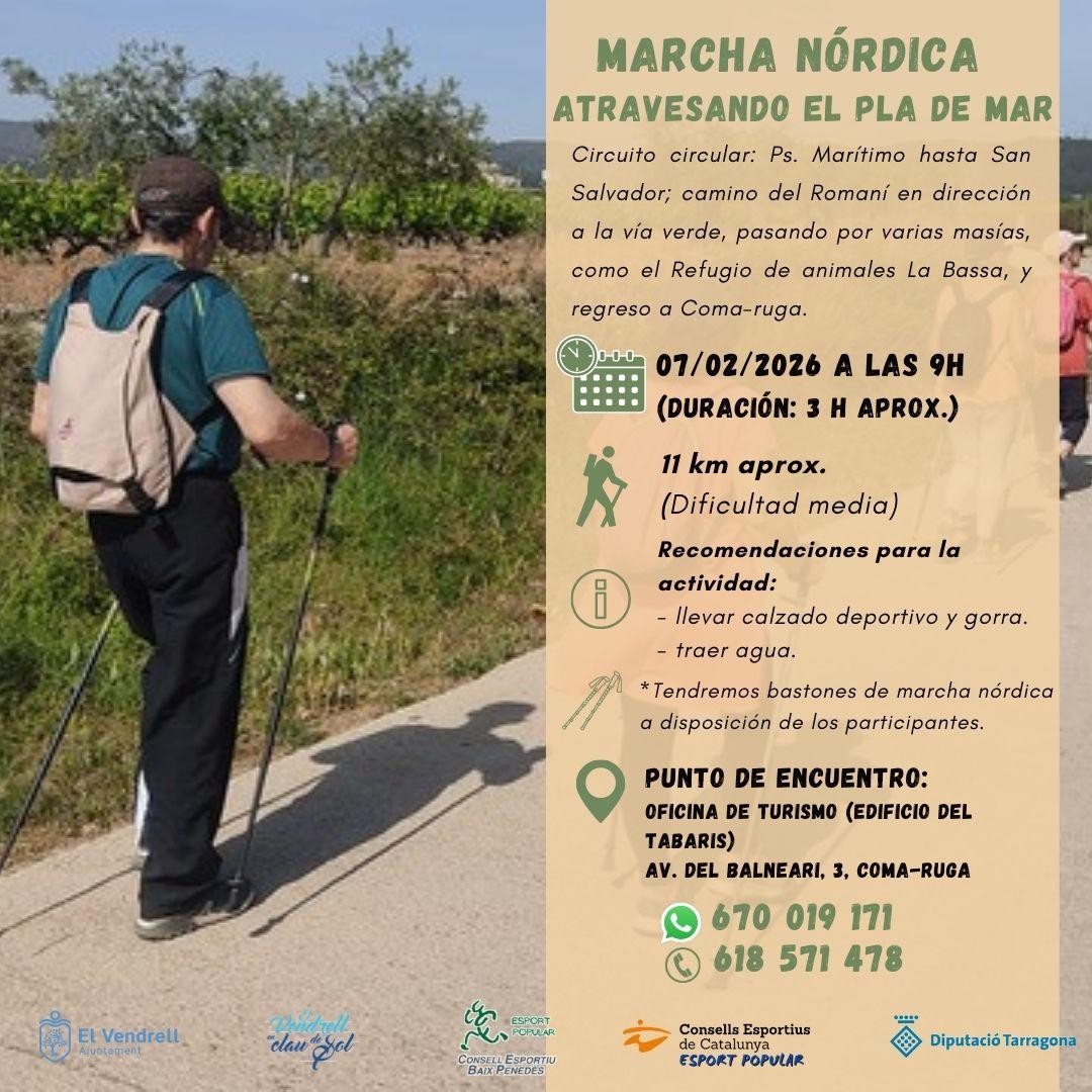 MARCHA NÓRDICA ATRAVESANDO EL PLA DE MAR 33