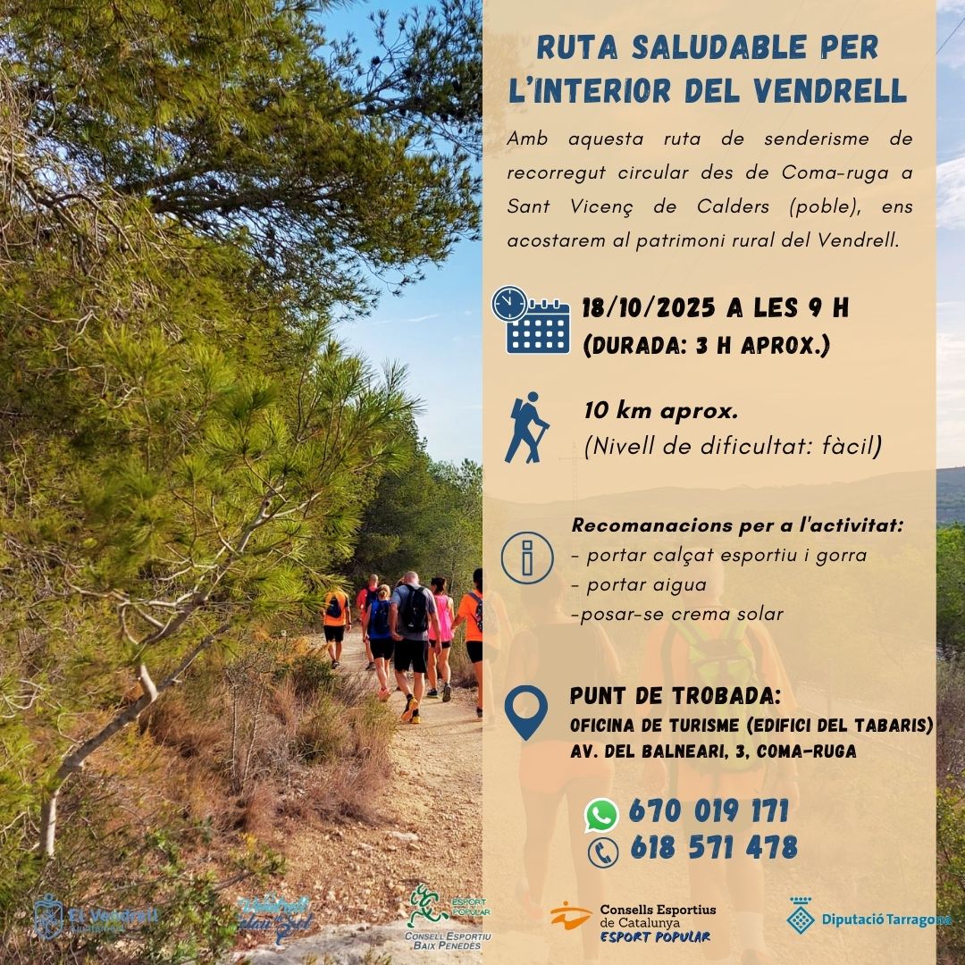 RUTA SALUDABLE PER L'INTERIOR DEL VENDRELL 19