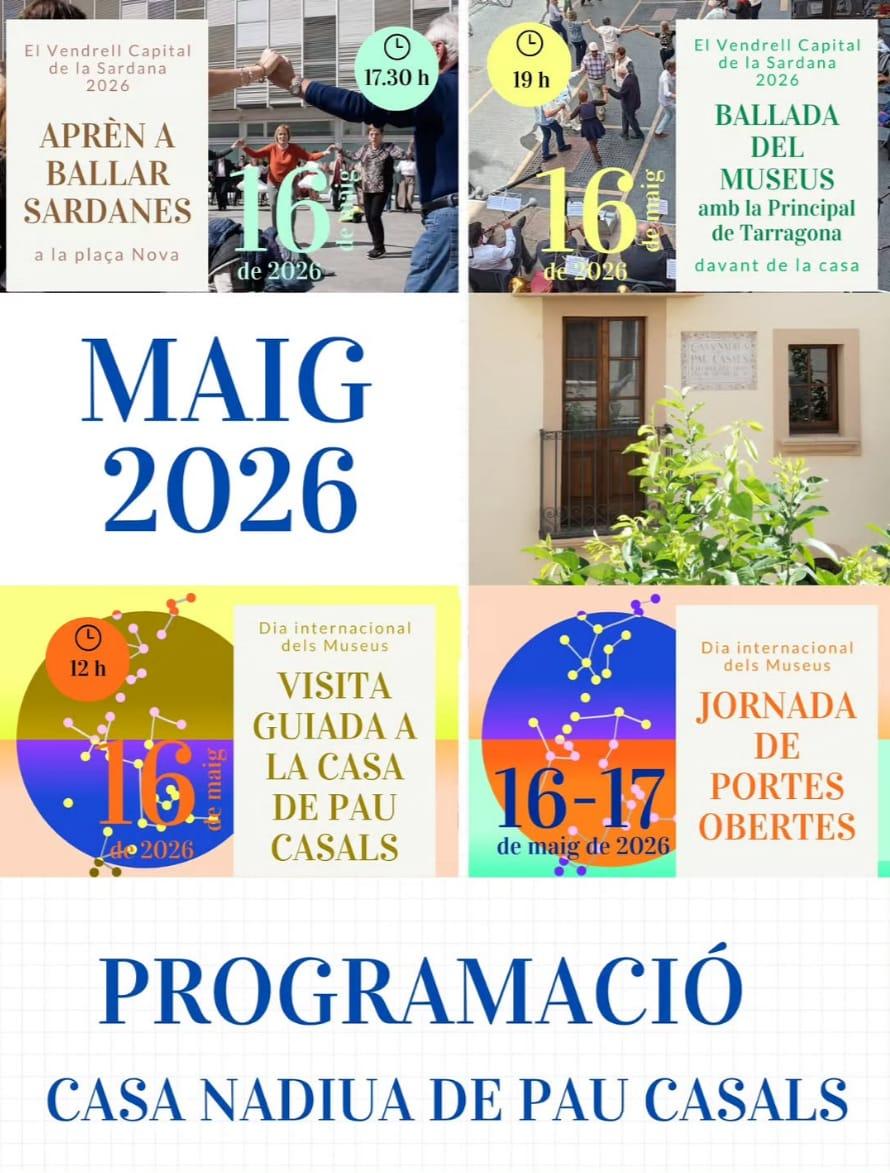 DIA INTERNACIONAL DELS MUSEUS - PROGRAMACIÓ CASA NADIUA DE PAU CASALS 27